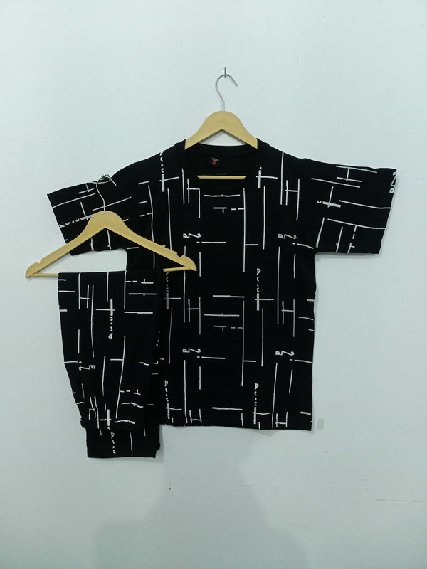 Black Capri Pjs Set