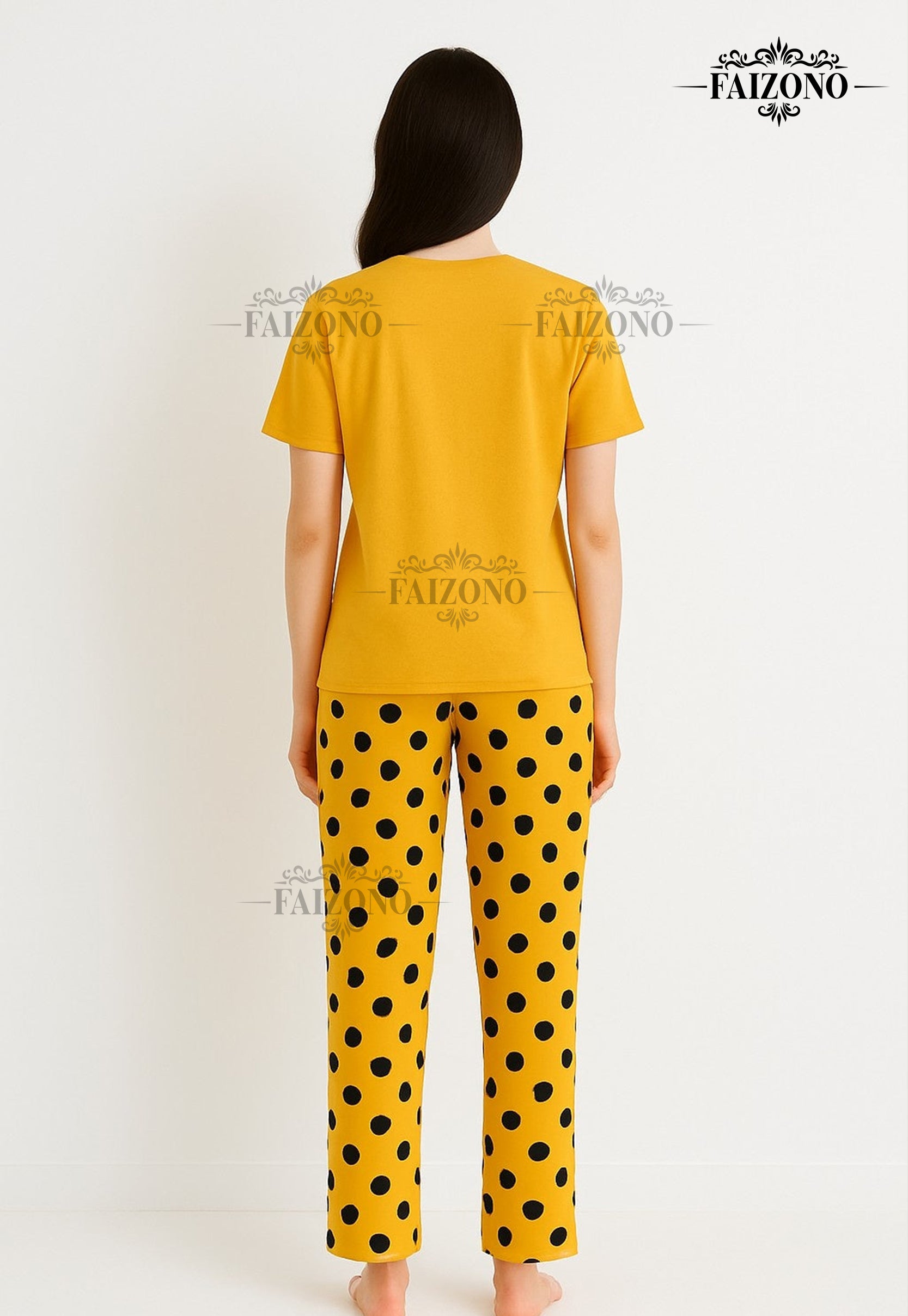 Yellow Smiley PJs Set